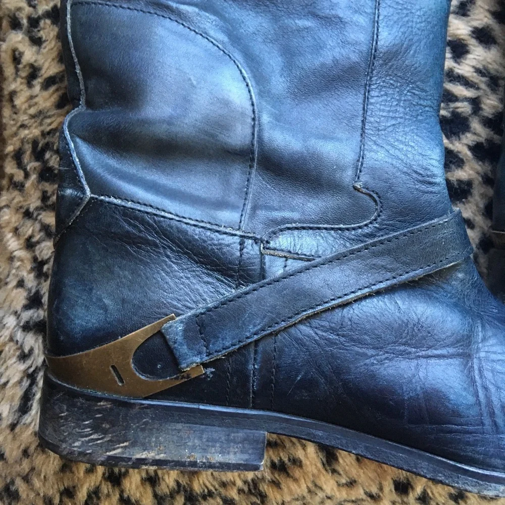 Golden Goose size 36 blue leather boots - Picture 3 of 10